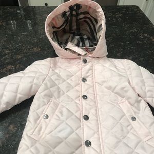 Toddler girls Burberry rain coat! Like new!